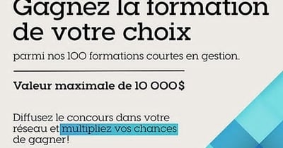 Concours Gagnez la formation de votre choix!