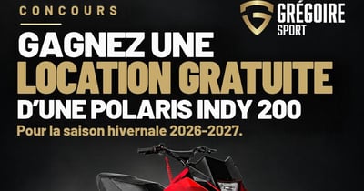 Concours Gagnez la location d’une Polaris Indy 200 pour la saison hivernale 2026-2027!