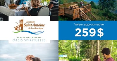 Concours Gagnez le forfait famille 1 nuit de l’Ermitage Saint-Antoine de Lac Bouchette ! Concours Gagnez le forfait famille 1 nuit de l’Ermitage Saint-Antoine de Lac Bouchette !
