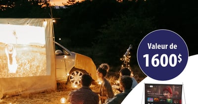 Concours Gagnez l'ensemble complet de projecteur laser XGIMI MoGo 4 avec haut-parleur, trépied, écran géant de 70 pouces!