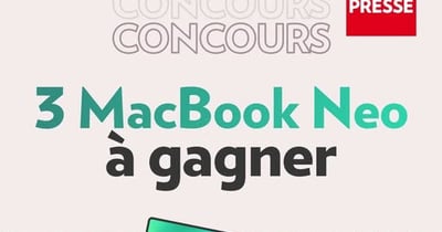Concours Gagnez l'un des 3 MacBook Neo d'Apple!