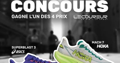 Concours Gagnez l'un des 4 prix la boutique Le Coureur!