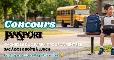 Concours Gagnez l'un des cinq duos sac à dos et boîte à lunch JanSport!