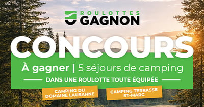 Concours Gagnez l'un des cinq séjours en camping dans une roulotte toute équipée!