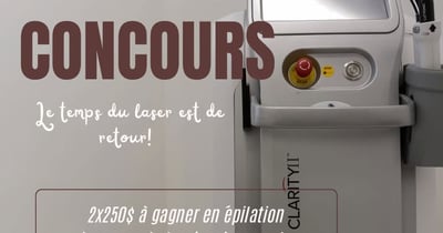 Concours Gagnez l'un des deux certificats de 250$ applicables sur un traitement épilation laser ou de photorajeunissement!