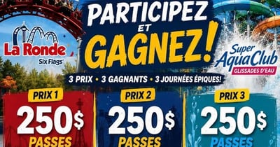Concours Gagnez l'un des trois prix de 250$!