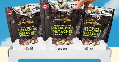 Concours Gagnez l'un des trois sacs de pistaches enrobées de chocolat au lait avec sel rose de l’Himalaya!