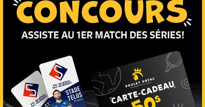Concours Gagnez la chance d'assister au  match des séries éliminatoires du Supra!