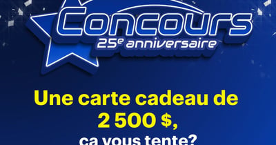 Concours Gagnez l'une des deux cartes-cadeaux Best Buy de 2500$!