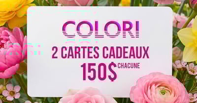 Concours Gagnez l'une des deux cartes cadeaux Colori de 150$!