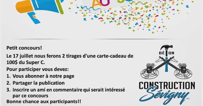 Concours Gagnez l'une des deux cartes-cadeaux Super C de 100$!