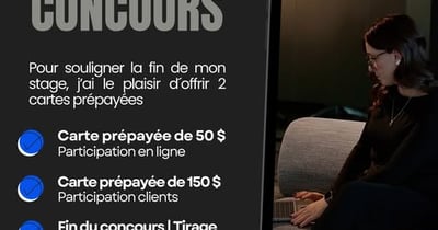 Concours Gagnez l'une des deux cartes prépayée de 50$ où 150$!