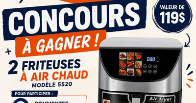 Concours Gagnez l'une des deux friteuses à air chaud!