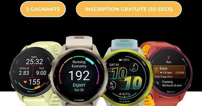 Concours Gagnez l'une des deux montres Garmin Forerunner 170 Music!