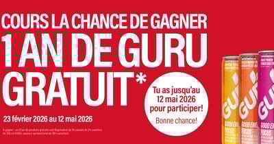 Concours Gagnez un an de produits Guru!