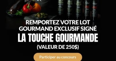 Concours Gagnez un assortiment haut de gamme d’huiles et vinaigres + Le tout nouveau livre de recettes du Chef JF Plante!