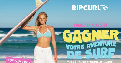 Concours Gagnez un aventure de surf pour deux personnes à Tofino en Colombie-Britannique et une carte-cadeau Bikini Village de 500$!