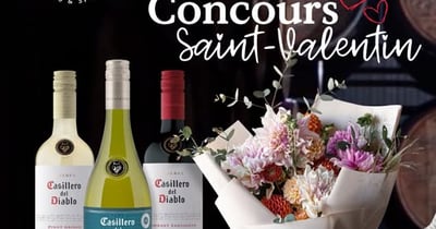 Concours Gagnez un bouquet de fleurs et trois bouteilles de vin!