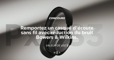 Concours Gagnez un casque Bowers & Wilkins Px7 S3!