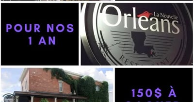 Concours Gagnez un certificat-cadeau de 150$ au restaurant La Nouvelle-Orléans de Valleyfield!