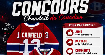 Concours Gagnez un chandail de Cole Caufield!