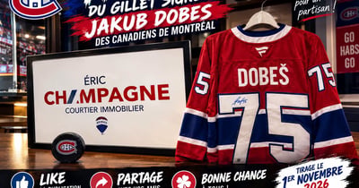 Concours Gagnez un chandail du gardien de but des Canadiens de Montréal,Jakub Dobes!