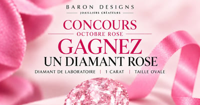 Concours Gagnez un diamant rose de laboratoire de 1,01 carat, taille ovale!