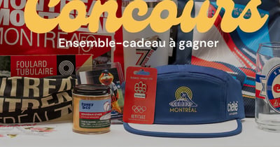 Concours Gagnez un ensemble cadeau de produits de la boutique officielle du 50e anniversaire des Jeux olympiques de Montréal!