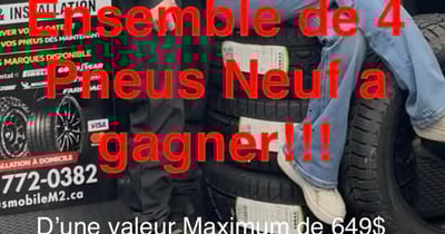 Concours Gagnez un ensemble de 4 pneus!