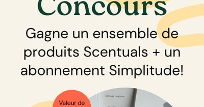 Concours Gagnez un ensemble de produits Scentuals Natural & Organic Skin Care et un abonnement Simplitude!