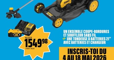Concours Gagnez un ensemble d’entretien extérieur dewalt!