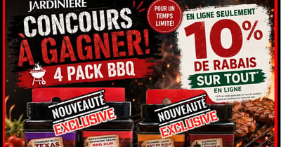 Concours Gagnez un ensembles exclusifs 4 PACK BBQ La Jardinière!