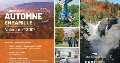 Concours Gagnez un escapade de rêve au cœur des couleurs d'automne!