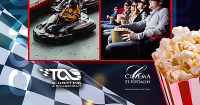 Concours Gagnez un forfait E-Karting et cinéma pour 4 personnes!