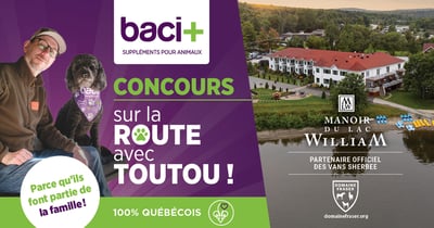Concours Gagnez un forfait Escapade pour 2 personnes et la garderie pour votre chien au Domaine Fraser!