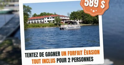 Concours Gagnez un forfait évasion tout inclus pour deux personnes au Manoir du Lac William!