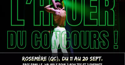 Concours Gagnez un forfait famille au Cirque Mondial à Rosemère!