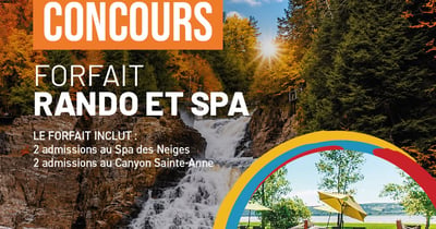 Concours Gagnez un forfait pour deux personnes au Canyon Sainte-Anne!