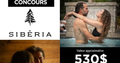Concours Gagnez un forfait pour deux personnes au Sibéria Spa!