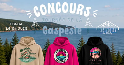 Concours Gagnez un hoodie personnalisé avec le logo gaspésien ou une carte-cadeau  Les folies de Mely!