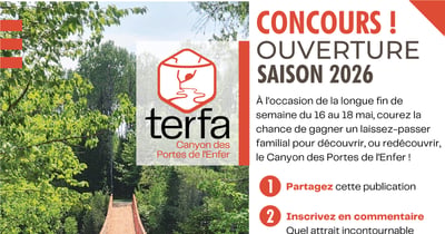 Concours Gagnez un laissez-passer familial pour le Canyon des Portes de l'Enfer!
