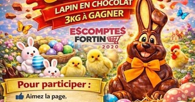 Concours Gagnez un lapin en chocolat de 3 Kg!