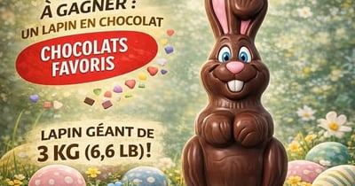 Concours Gagnez un lapin en chocolat géant!