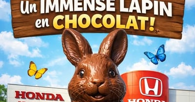 Concours Gagnez un lapin en chocolat géant!