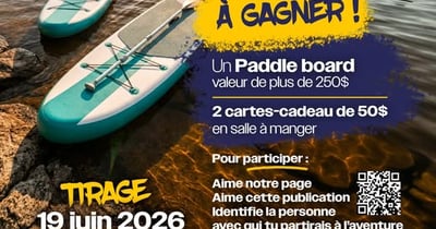 Concours Gagnez un Paddle board ou l'une des deux cartes-cadeaux de 50$ Küto - Comptoir à Tartares!