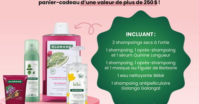 Concours Gagnez un panier-cadeau de produits Klorane!