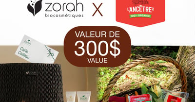 Concours Gagnez un panier cadeau Zorah Biocosmétiques et L'ancêtre!