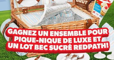 Concours Gagnez un panier de pique-nique avec tout le nécessaire pour 4 personnes, ainsi que deux paquets de sucre Redpath!