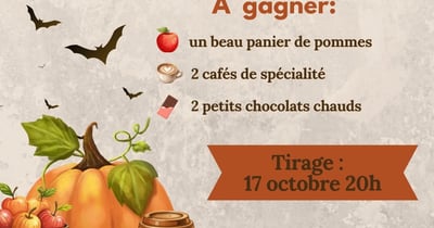 Concours Gagnez un panier de pommes, deux cafés de spécialité et 2 chocolats chauds!
