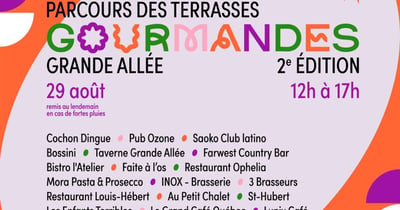 Concours Gagnez un parcours des terrasses gourmandes Grande Allée!
